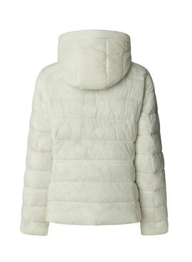 Plumífero Pepe Jeans Sally corto blanco para mujer