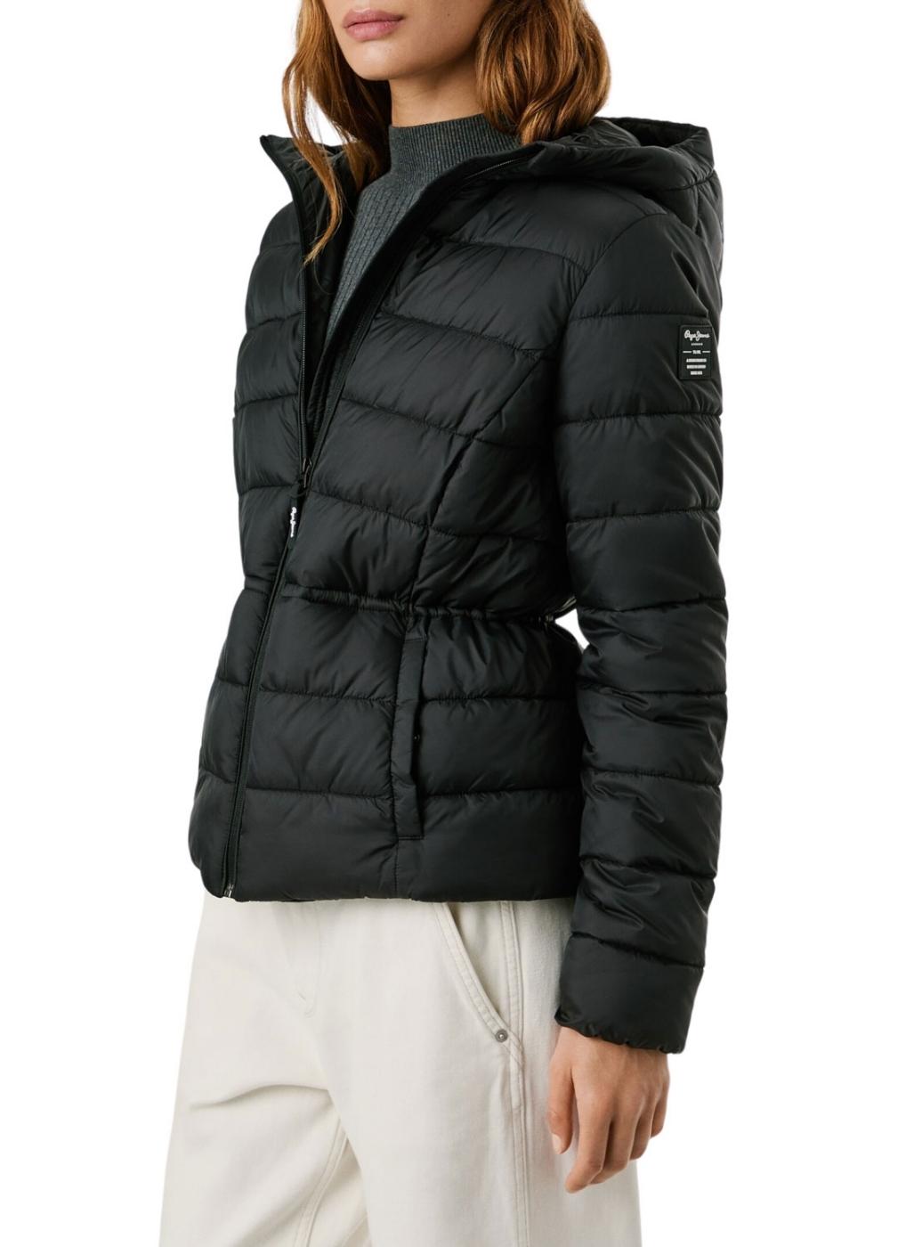 Plumífero Pepe Jeans Sally largo negro para mujer