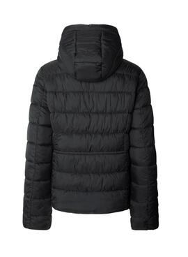 Plumífero Pepe Jeans Sally largo negro para mujer