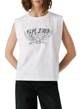 Camiseta Pepe Jeans Bertha blanco para mujer