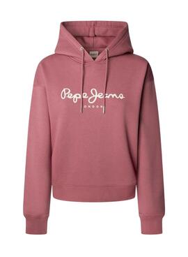 Sudadera Pepe Jeans Baddy con capucha rosa para mujer
