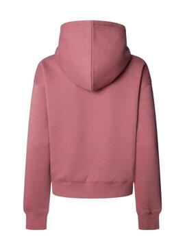 Sudadera Pepe Jeans Baddy con capucha rosa para mujer