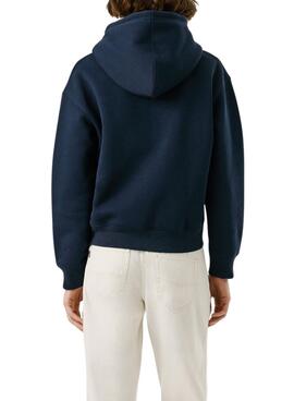 Sudadera Pepe Jeans Baddy con capucha marino para mujer