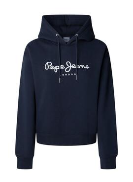 Sudadera Pepe Jeans Baddy con capucha marino para mujer