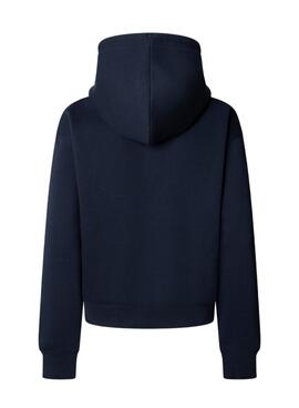 Sudadera Pepe Jeans Baddy con capucha marino para mujer