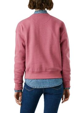 Sudadera Pepe Jeans Baddy cuello redondo rosa para mujer