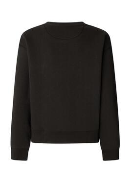 Sudadera Pepe Jeans Baddy cuello redondo negro para mujer
