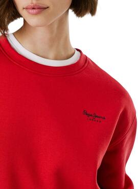 Sudadera Pepe Jeans Babi cuello redondo rojo para mujer