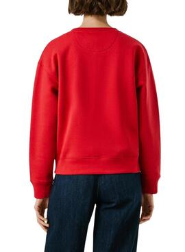 Sudadera Pepe Jeans Babi cuello redondo rojo para mujer