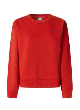 Sudadera Pepe Jeans Babi cuello redondo rojo para mujer