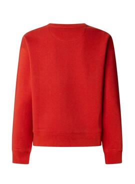 Sudadera Pepe Jeans Babi cuello redondo rojo para mujer