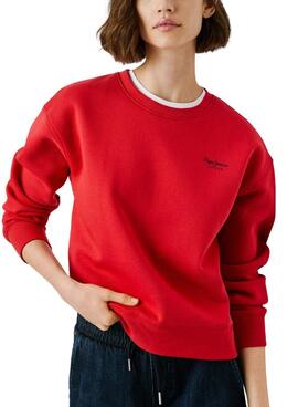 Sudadera Pepe Jeans Babi cuello redondo rojo para mujer