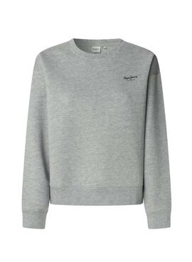 Sudadera Pepe Jeans Babi cuello redondo gris para mujer