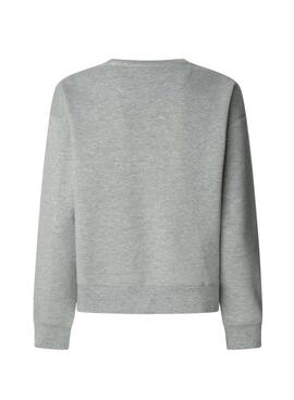 Sudadera Pepe Jeans Babi cuello redondo gris para mujer