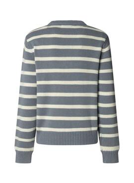 Jersey Pepe Jeans Caprice estampado de rayas azul para mujer