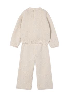 Chándal Mayoral acolchado beige para niña