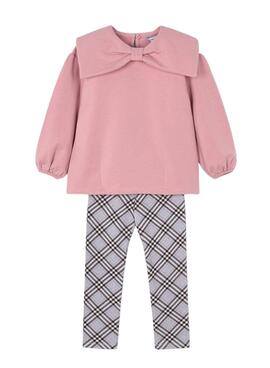 Conjunto Mayoral legging cuadros y sudadera niña