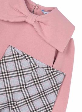 Conjunto Mayoral legging cuadros y sudadera niña