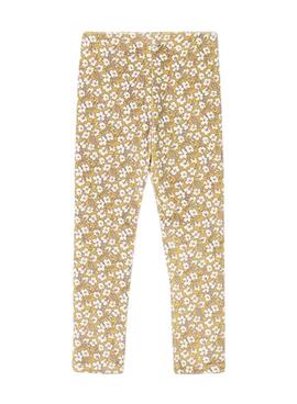 Leggings Mayoral  terciopelo amarillo para niña