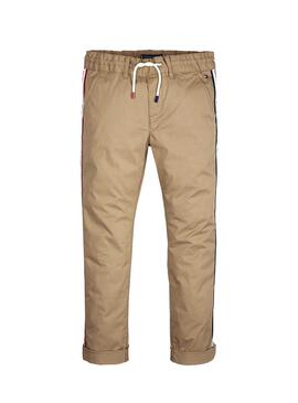 Pantalon Tommy Hilfiger Tape Chino Beige Niño