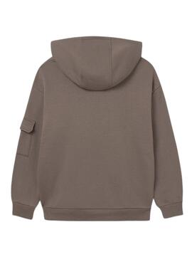 Sudadera Mayoral contraste marrón para niño