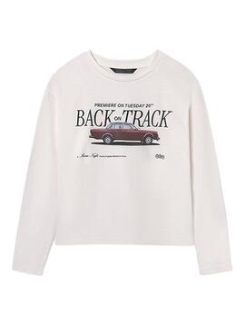 Camiseta Mayoral print blanco coche para niño 