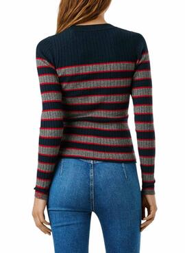 Jersey Pepe Jeans Clarisse canalé estampado de rayas para mujer