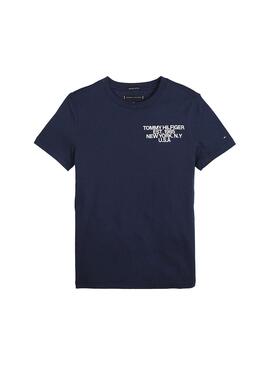Camiseta Tommy Hilfiger Essential Class Azul 