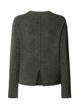 Jersey Pepe Jeans Cecil cuello redondo gris para mujer