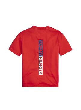 Camiseta Tommy Hilfiger Boxy Back Rojo Niño