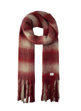 Bufanda Pepe Jeans Fabiola cuadros granate para mujer