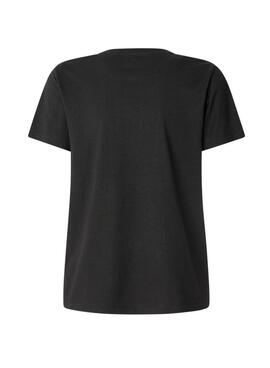Camiseta Pepe Jeans Bernadette tachuelas negro para mujer
