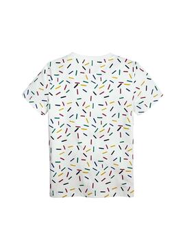 Camiseta Tommy Hilfiger Multiprint Blanco Niño