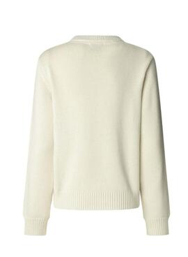 Jersey Pepe Jeans Caprice beige para mujer