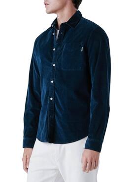Camisa Pepe Jeans Clayton de pana marino para hombre