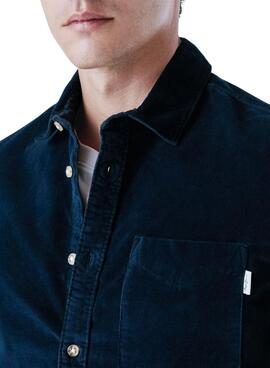 Camisa Pepe Jeans Clayton de pana marino para hombre