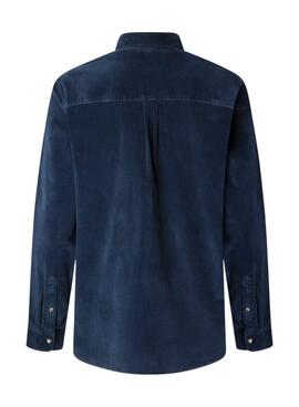 Camisa Pepe Jeans Clayton de pana marino para hombre
