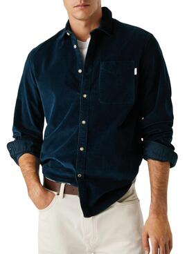 Camisa Pepe Jeans Clayton de pana marino para hombre
