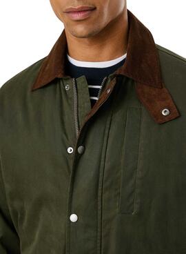 Chaqueta Pepe Jeans encerada Joseph verde para hombre