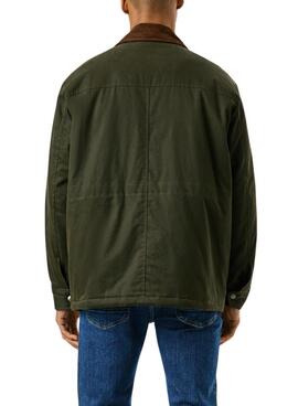 Chaqueta Pepe Jeans encerada Joseph verde para hombre