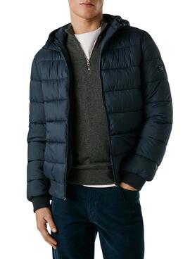 Cazadora Pepe Jeans acolchada con capucha marino para hombre
