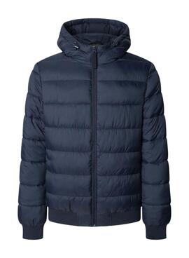 Cazadora Pepe Jeans acolchada con capucha marino para hombre