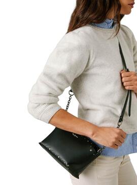 Bolso Pepe Jeans Edith con tachuelas negro para mujer