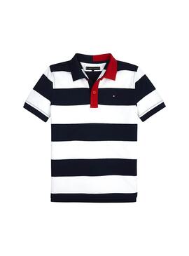 Polo Tommy Hilfiger Stripy Azul Niño