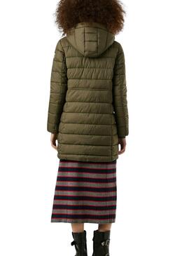 Plumífero Pepe Jeans Sally largo verde para mujer