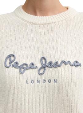 Jersey Pepe Jeans Caprice beige para mujer