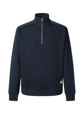Sudadera Pepe Jeans Mercuit marino media cremallera para hombre