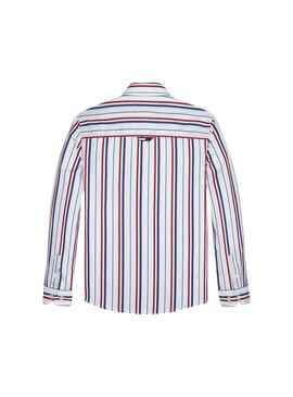 Camisa Tommy Hilfiger Vertical Stripe Multi Niño