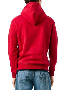 Sudadera Pepe Jeans Macbeth capucha con logo rojo para hombre