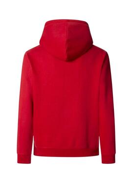 Sudadera Pepe Jeans Macbeth capucha con logo rojo para hombre